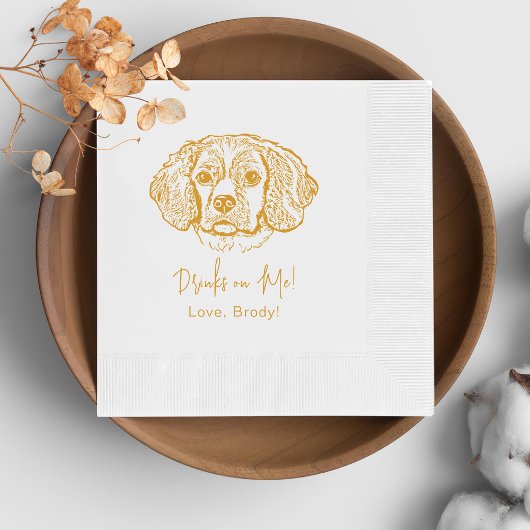 Serviette En Papier Cocker Spaniel Chien Boisson Personnalisée Sur Moi