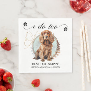 Serviette En Papier Cocker Spaniel Chien Mariage Napkins Avec Chiens P