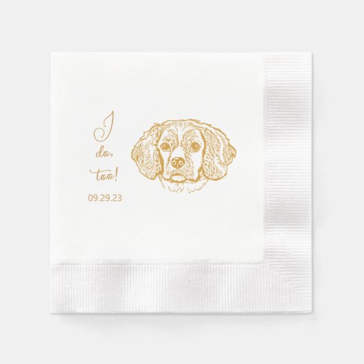 Serviette En Papier Cocker Spaniel Chien Personnalisé I Dog Aussi (Devant)