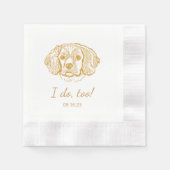 Serviette En Papier Cocker Spaniel Chien Personnalisé Je Fais Aussi (Devant)