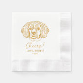 Serviette En Papier Cocker Spaniel Chien Salutation personnalisée (Devant)