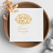 Serviette En Papier Cocker Spaniel Chien Salutation personnalisée