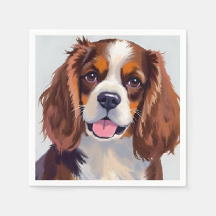 Serviette En Papier Cocker Spaniel Peinture de chien animal de compa