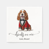 Serviette En Papier Cocker Spaniel Puppy Boissons Sur Moi Mariage (Devant)