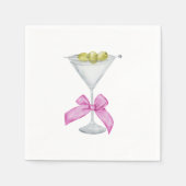 Serviette En Papier Cocktail à base de Martini (Devant)