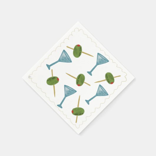 Serviette En Papier Cocktail à base de Martini (Coin)