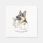 Serviette En Papier Cocktail à base de Martini Dirty Martini (Devant)