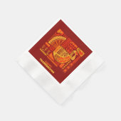 Serviette En Papier Cocktail à couture géométrique bon thanksgiving (Coin)