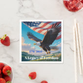 Serviette En Papier Cocktail américain Semiquincentennial Standard (En situation)