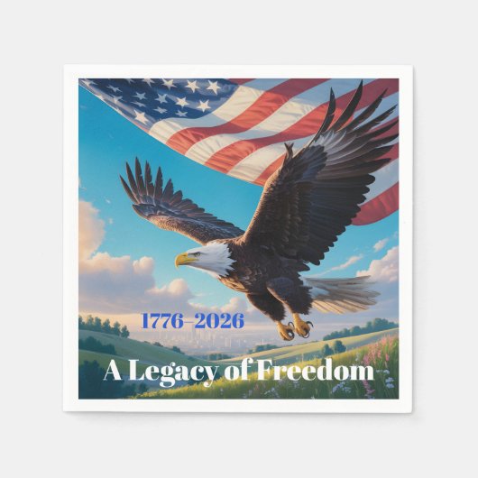Serviette En Papier Cocktail américain Semiquincentennial Standard (Devant)