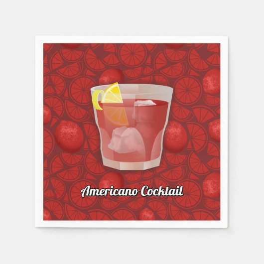 Serviette En Papier cocktail Americano (Devant)