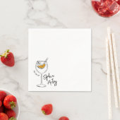 Serviette En Papier Cocktail Aperol Spritz tiré à la main (En situation)