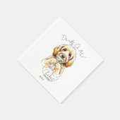 Serviette En Papier Cocktail au bar ouvert Martini Golden Doodle dessi (Coin)
