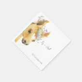 Serviette En Papier Cocktail Baby shower Lavender Fleur sauvage Pony (Coin)