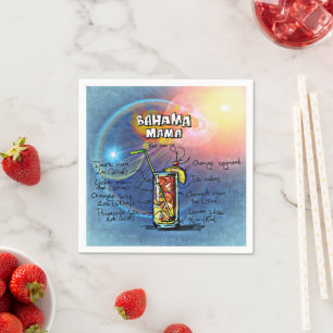 Serviette En Papier Cocktail Bahama Mama (#8 sur 12 jeux de recettes d