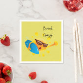 Serviette En Papier Cocktail « Beach Crazy » (En situation)