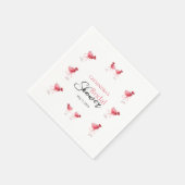 Serviette En Papier Cocktail Beverage Fête des mariées Bow rose (Coin)