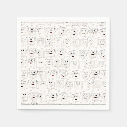 Serviette En Papier Cocktail blanc Pâques serviettes Matzah Motif (Devant)