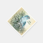 Serviette En Papier Cocktail Bluebird Holiday Napkin (Coin)