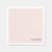 Serviette En Papier Cocktail Blush Mariage (Devant)