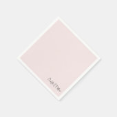 Serviette En Papier Cocktail Blush Mariage (Coin)
