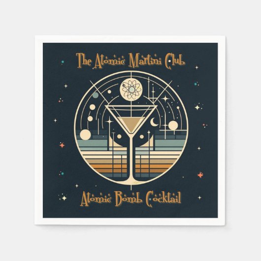 Serviette En Papier Cocktail bombe atomique du Martini Club (Devant)