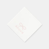 Serviette En Papier Cocktail Bow classique Napkin en rose bébé (Coin)