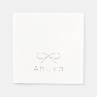 Serviette En Papier Cocktail Bow classique Napkin en rose rousse