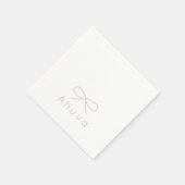 Serviette En Papier Cocktail Bow classique Napkin en rose rousse (Coin)