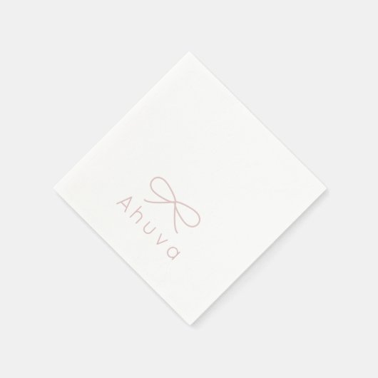 Serviette En Papier Cocktail Bow classique Napkin en rose rousse (Coin)