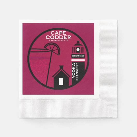 Serviette En Papier Cocktail Cape Codder (Devant)