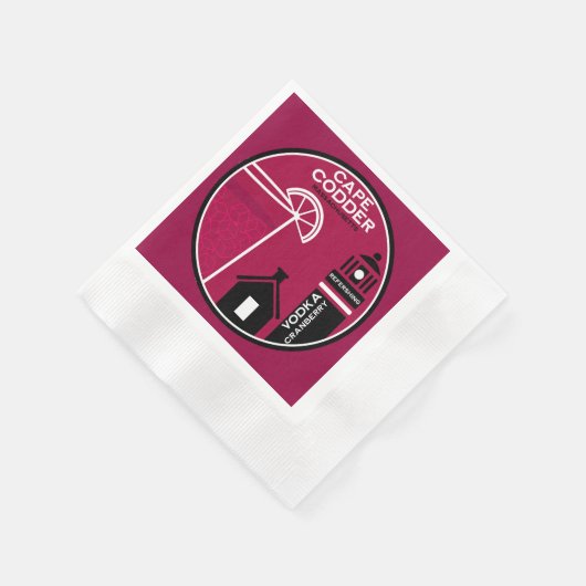 Serviette En Papier Cocktail Cape Codder (Coin)