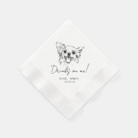 Cocktail chihuahua dessiné à la main Boit sur moi