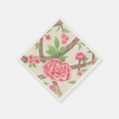 Serviette En Papier Cocktail CHinois Pink Peony Napkin (Coin)