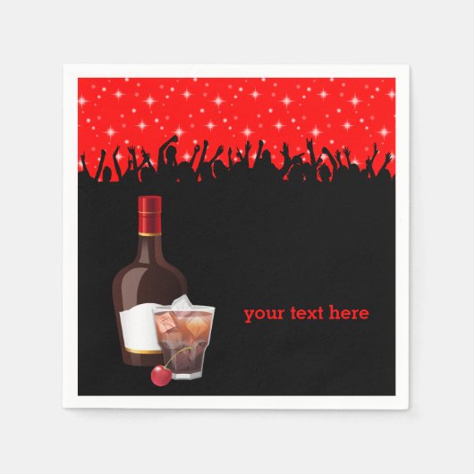 Serviette En Papier Cocktail * choisir la couleur arrière - plan (Devant)