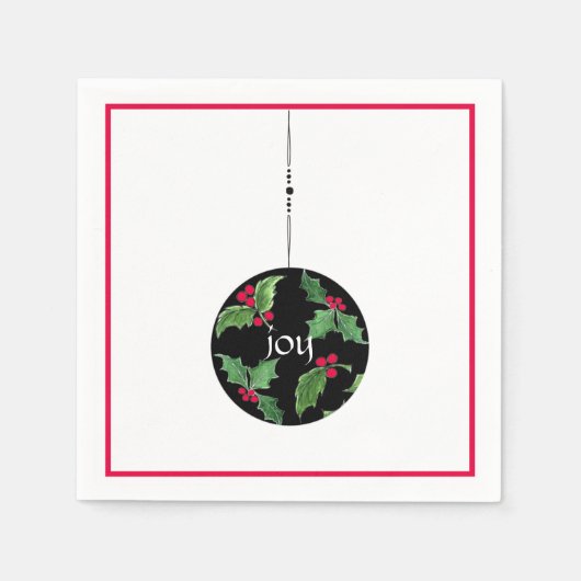 Serviette En Papier Cocktail Christmas Joy Napkin (Devant)