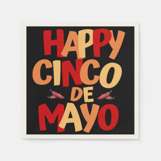 Serviette En Papier Cocktail Cinco de Mayo Party Napkin (Devant)