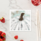 Serviette En Papier Cocktail Citrouille blanc serviettes (En situation)