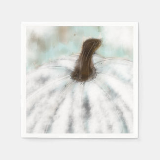 Serviette En Papier Cocktail Citrouille blanc serviettes