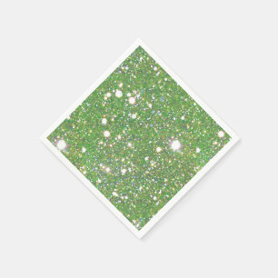 Serviette En Papier Cocktail classique Green Sparkle Napkin