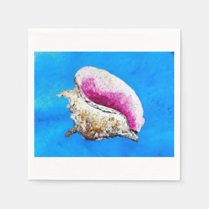 Serviette En Papier Cocktail Conch Shell Napkin