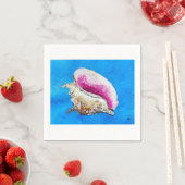 Serviette En Papier Cocktail Conch Shell Napkin (En situation)