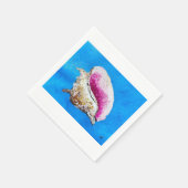 Serviette En Papier Cocktail Conch Shell Napkin (Coin)
