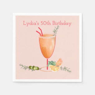 Serviette En Papier Cocktail congelé avec fruits fête d'anniversaire