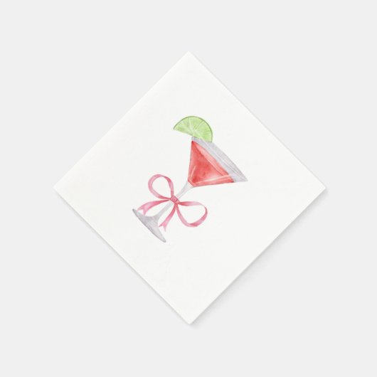 Serviette En Papier Cocktail cosmopolite Napkin (Coin)