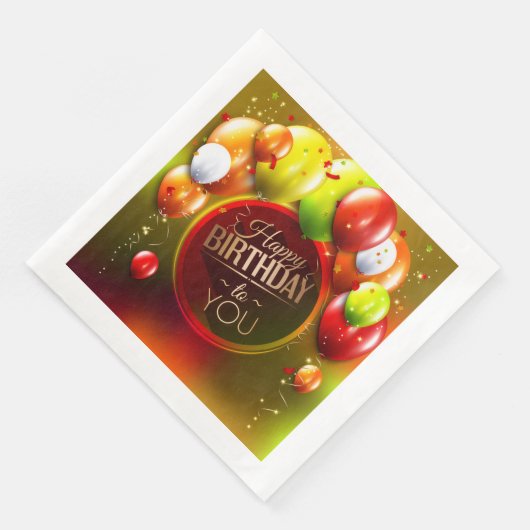 Serviette En Papier Cocktail d'anniversaire serviettes (Coin)