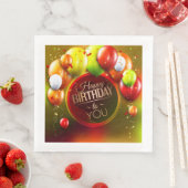 Serviette En Papier Cocktail d'anniversaire serviettes (En situation)