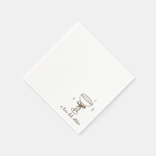 Serviette En Papier Cocktail d'anniversaire un peu plus vieux à Tini (Coin)