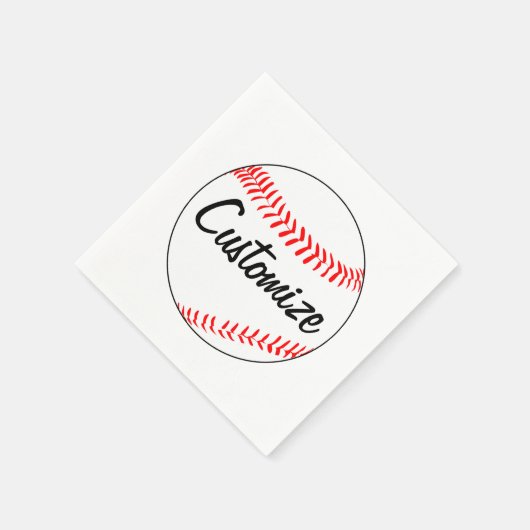Serviette En Papier Cocktail de baseball personnalisé serviettes (Coin)
