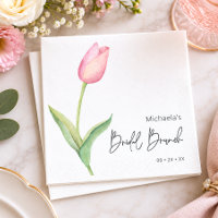 Cocktail de brunch de mariage rose tulipe moderne